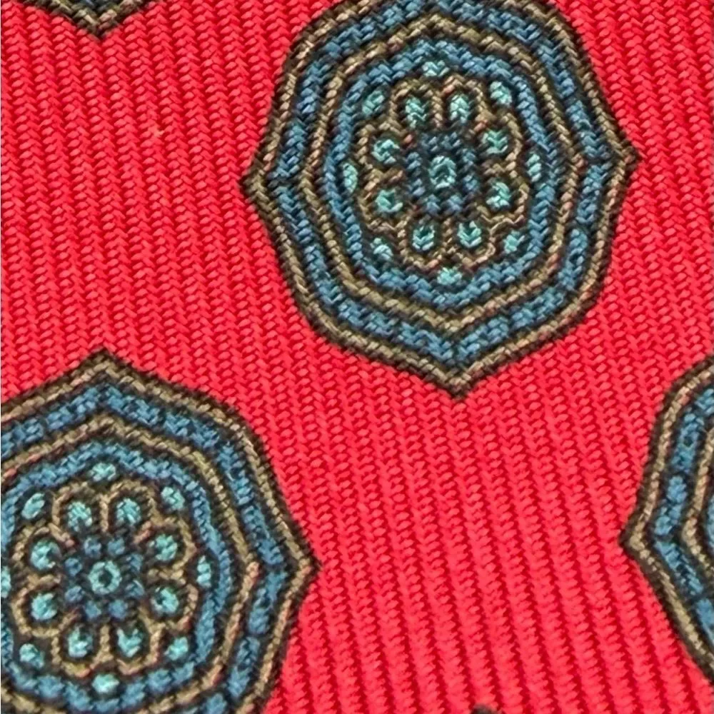 Jacobs Roberts LTD for Nordstrom Red and Blue Patterned Men's Tie